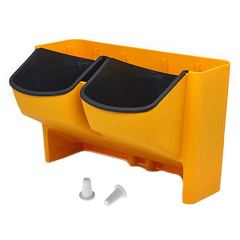 Self Watering Flower Pot 2 Pocket Stackable Vertical Wall Hanging Garden Planter: Orange