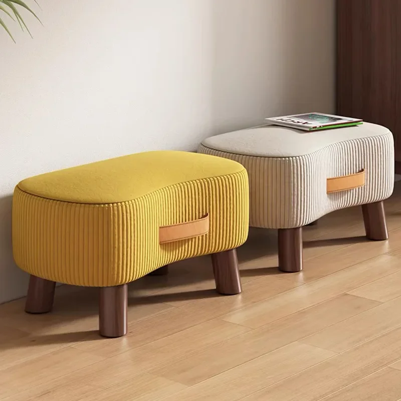 Porche poufs petit tabouret Simple chaussure tabouret salon canapé repose-pieds Table basse petits tabourets doux petite chaise maison tabourets