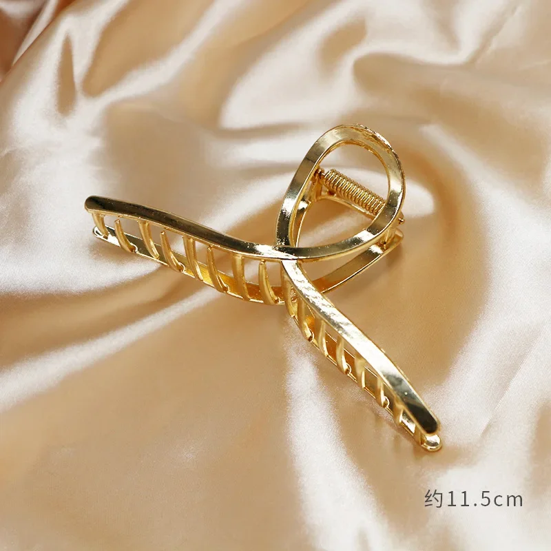 Simple Gold Hair Claw Clip Butterfly Geometric Hair Clip Claw Clamp for Girls Headwear Women Hair Accessories: green