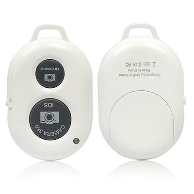 Obturador 10m do obturador de selfie do obturador de bluetooth com acessórios manuais do telefone do usuário 2019: WHITE