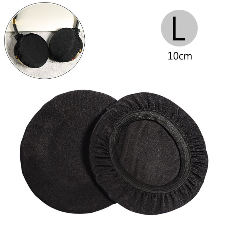 Hoofdtelefoon Cover Elastische Wasbare Oorschelp Protector Hoofdtelefoon Stofdicht Cover Voor On-Ear Hoofdtelefoon: Black