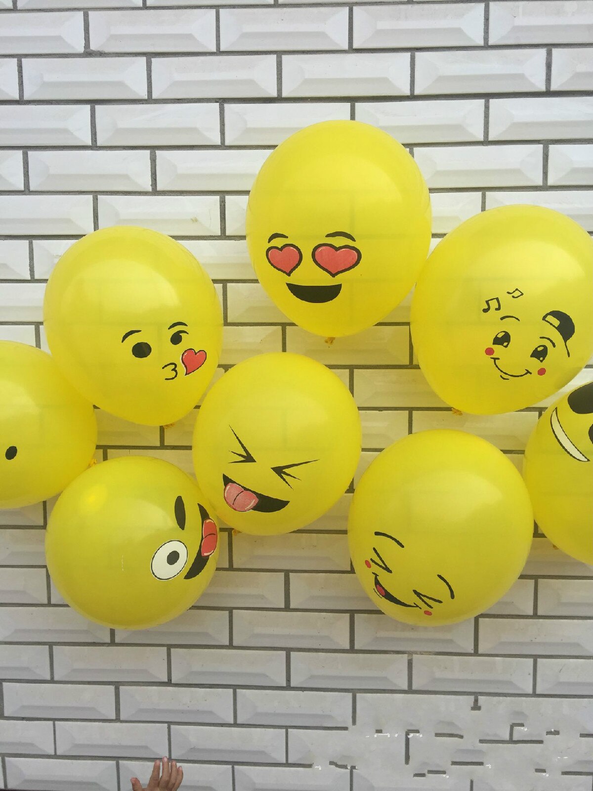 2.8g 30cm 100 Piece Circular Smiley Face Balloon Festively Decorated Balloon Balloons Cartoon Faces