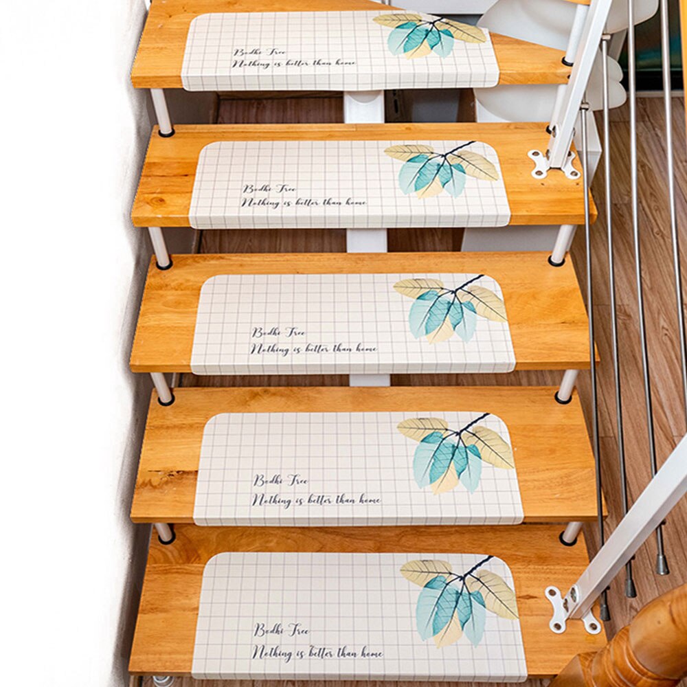 55*22*4cm selvklæbende pvc trappetrin trappe skridsikker tæppe dæksel padden indendørs trappe tæppe til boligindretning: A2