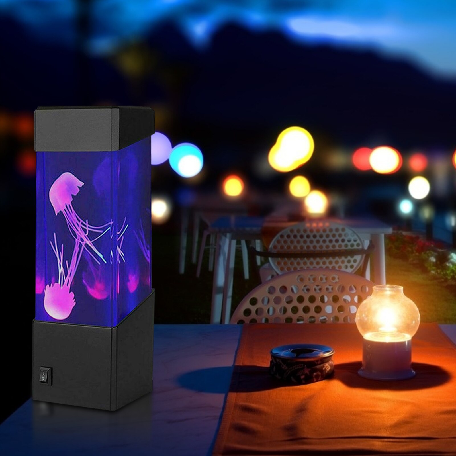 LED Desktop Light Bedside Jellyfish Color Changing Lamp Aquarium Light LED Lights Fish Tank Lamp Night Lamp