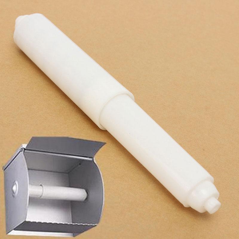 1pc hvide plastik toiletrulleholdere reserve toiletrulleholder rulleindsats spindelfjeder fleksibel toiletrulleholder