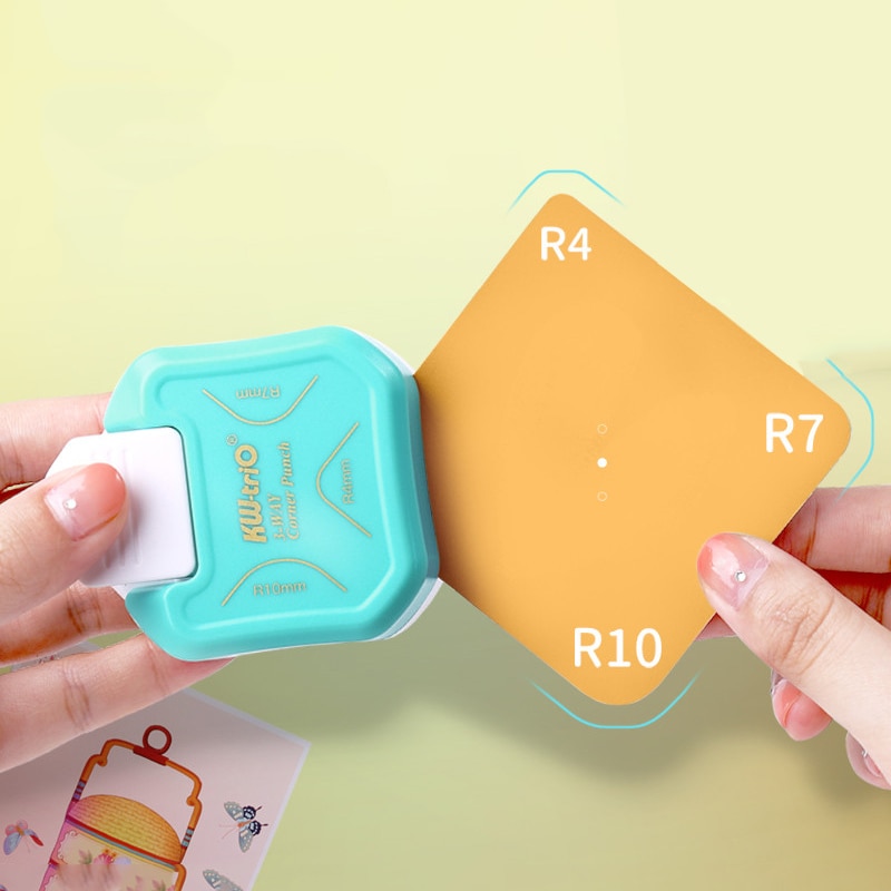 R4 R7 R10 3 In 1 Hoek Punch Border Paper Cutter Ronde Perforators Foto Kaart Puncher Scrapbooking Ambachten Diy snijgereedschap