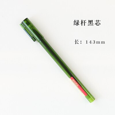 Schreibwaren reine farbe transparent gefrostet Bar neutral stift Schüler büro unterschrift Prüfung stift schwarz verrotten blau drei farben 0,5mm: Grün