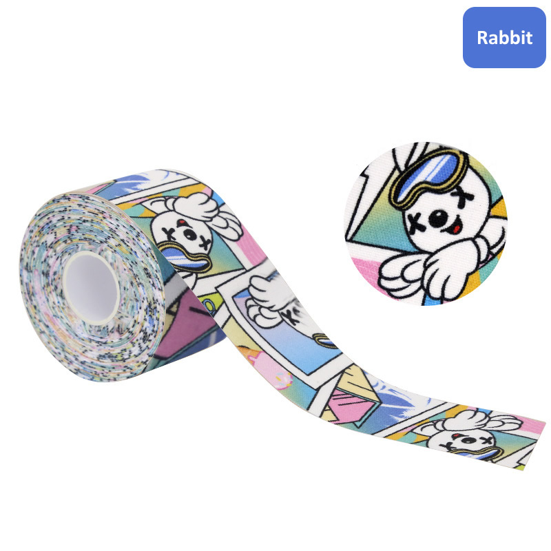 Bande de kinésiologie athlétique en coton élastique coloré, bande de protection des muscles du genou et des épaules, pour la récupération et le soulagement de la douleur: Fairyland