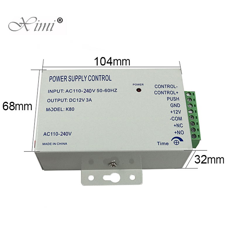 Superior DC 12V Door Access Control System Switch Power Supply 3A / 5A AC 220V