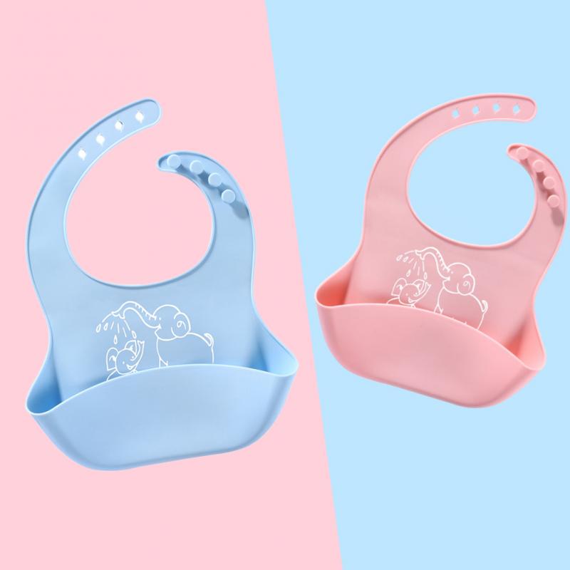 1 pz bavaglino per bambini Cartoon bavaglino per bambina bavaglino impermeabile in Silicone morbido per bambini Burp Cloth bavaglino per bambini con tasca accessori per bambini