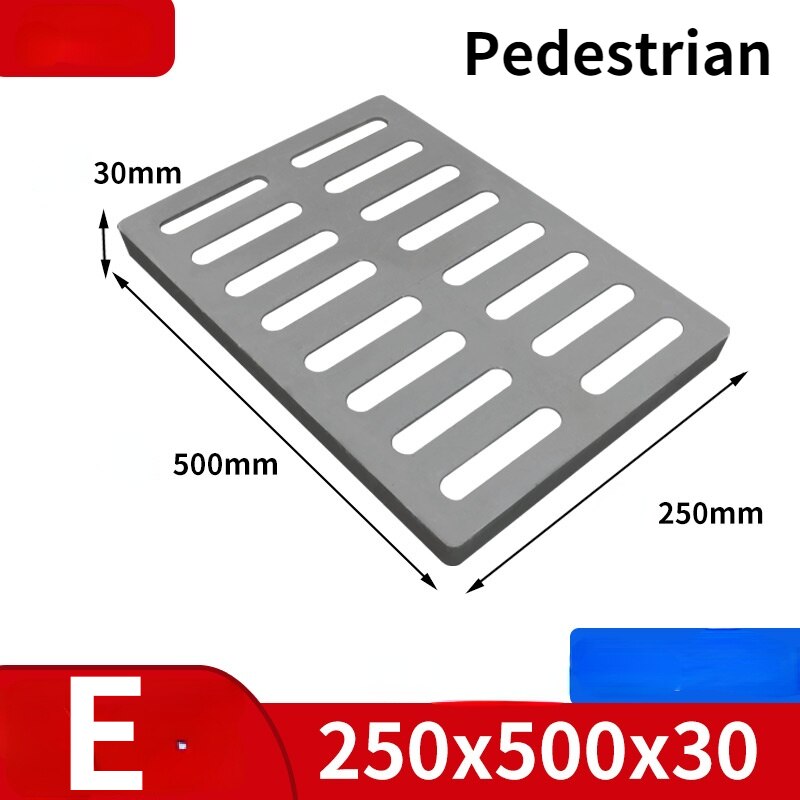 Water drain grate For Resin rectangular drain cover Kitchen sink manhole cover: E