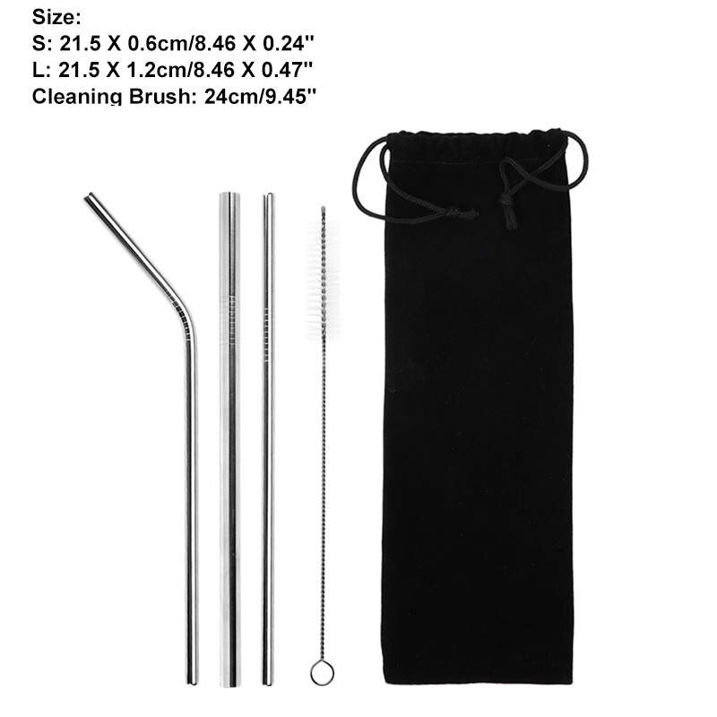 Pailles en métal réutilisables, 1, 4, 6, 8 pièces, en acier inoxydable, avec brosse de nettoyage, accessoires pour tasses et bars: 28