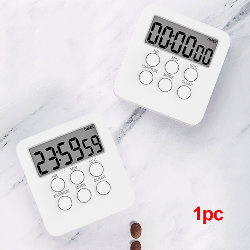 Clear Voice Hanging Electronic Magnetic LCD Digital Countdown Alarm Kitchen Timer ABS With Speaker Portable Home Battery Powered