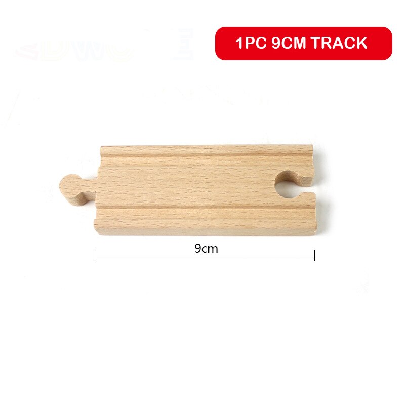 Wooden Train Track Accessories Beech Wood Train Railway Parts Straight Curve Tracks Fit Thomas Biro Train Toys for Kids: 9cm track