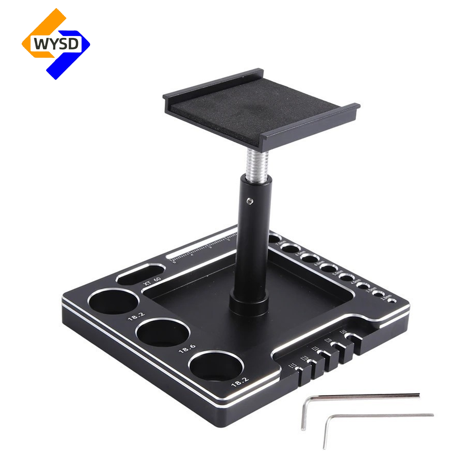 Herramienta de coche RC, soporte de trabajo de elevación, plataforma de montaje, estación de reparación giratoria de 360 grados para coche trepador de Buggy 1/10 1/8: Verde claro