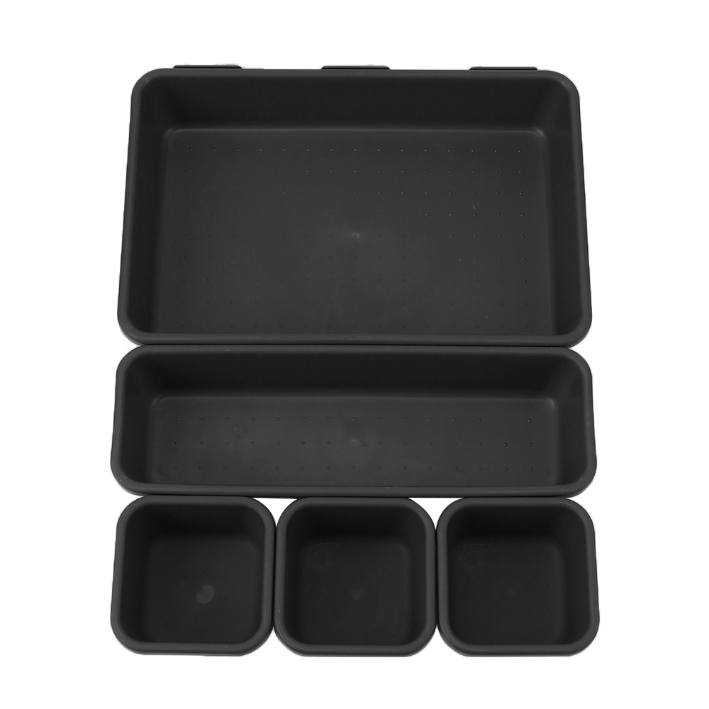 8 teil/satz Küche Badezimmer Lagerung Tabletts Kleinigkeiten Schmuck Halfter Schrank Abdeckung machen-hoch Organizer Kasten Lagerung Schublade Lagerung Kasten