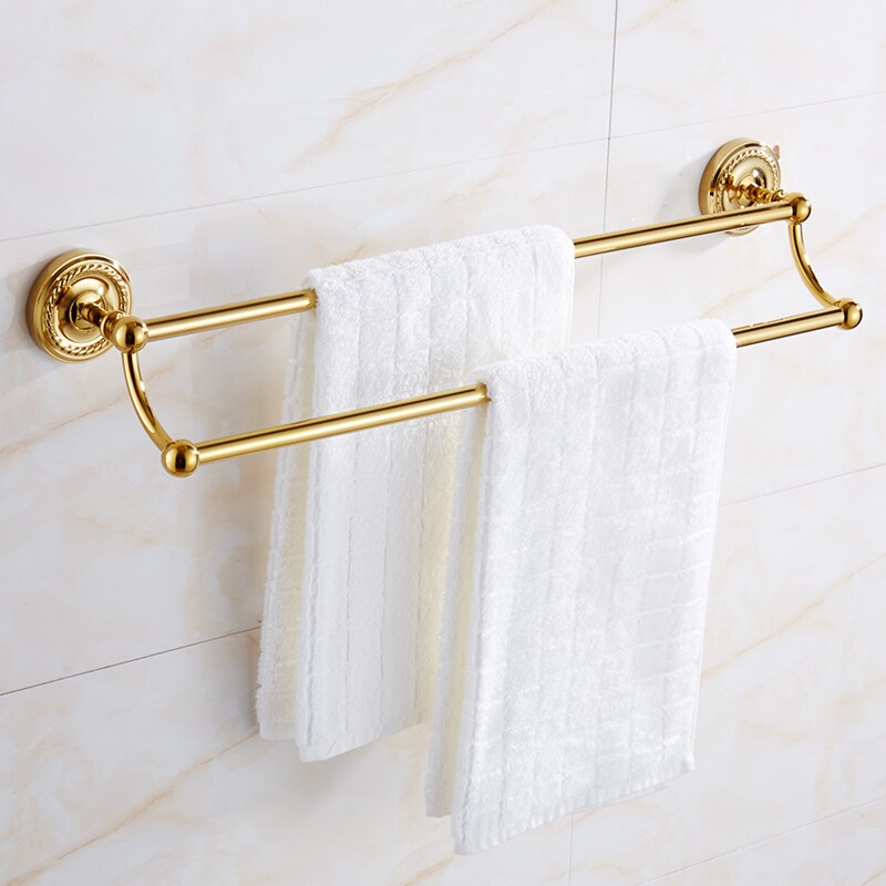 Badezimmer Zubehör Set Messing Gold Bad Hardware Sets Handtuch Rack, Papier halter Wc Pinsel Halter, Handtuch Aufhänger, haken, Handtuch Ring