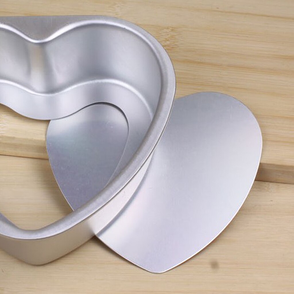 W kształcie serca w kształcie serca gęste aluminium ze stopu tort czekoladowy patelnia DIY forma robić pieczenia narzędzie 8 cal