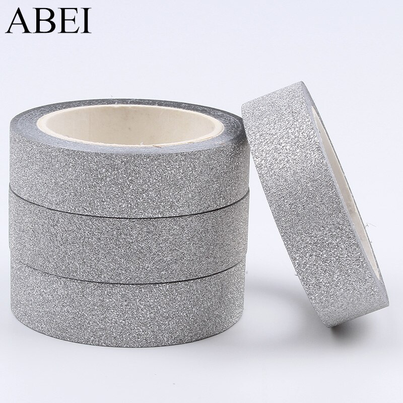 1.5 cm 10 yards/roll Glitter Zilveren Handgemaakte Tape DIY Kaarten Maken Scrapbooking Bruiloft Snoep Doos Decoratie Versiering