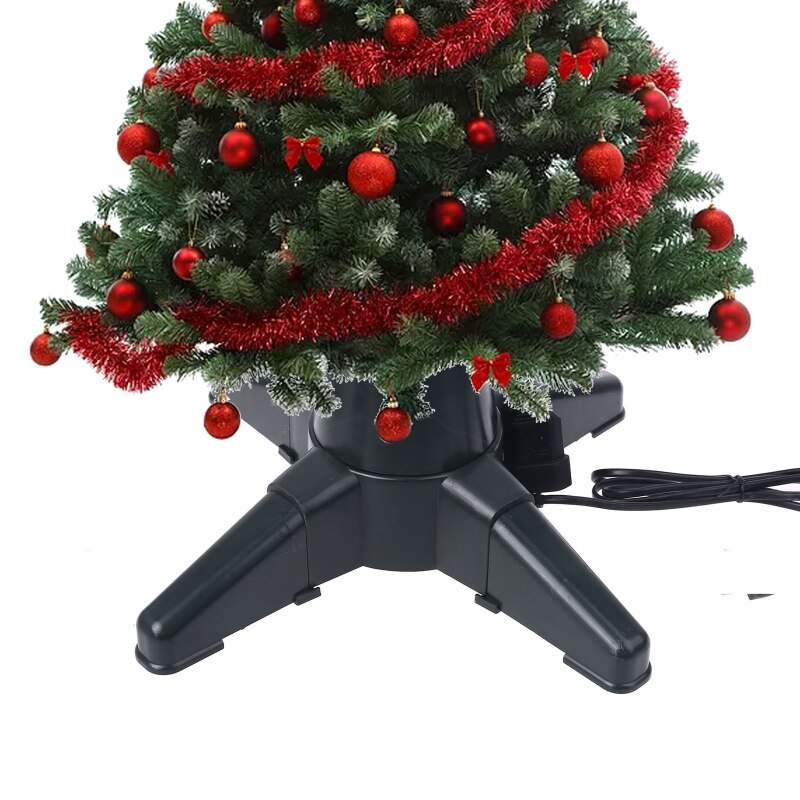 Spina ue 40/50cm albero di natale base rotante elettrica supporto staffa in plastica albero di natale supporto inferiore supporto parti di natale: 40