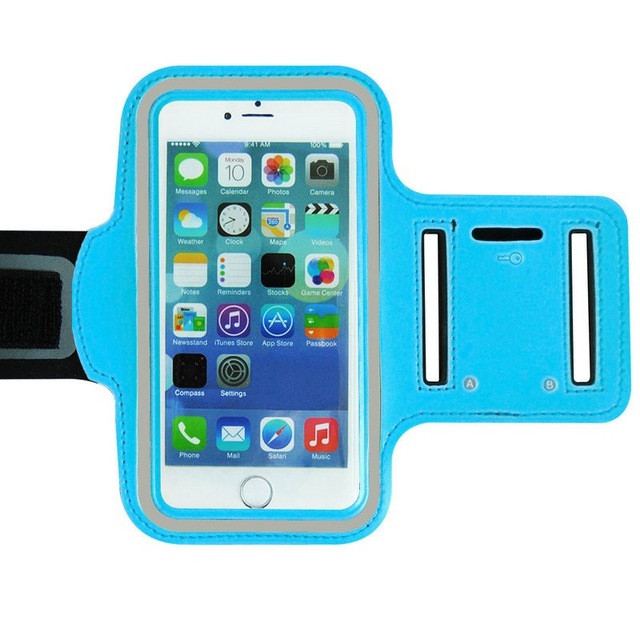 JAVY Universal Outdoor Sports Phone Holder Armband Case for Samsung Gym Running Phone Bag Arm Band Case for iPhone 11 xs max 6.5: sky blue