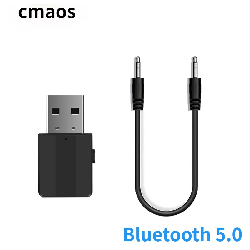 2 In1 Bluetooth 5.0 Audio Ontvanger Zender Draadloze Adapter Mini 3.5Mm Aux Stereo Bluetooth Zender Voor Tv Pc Auto dubbele