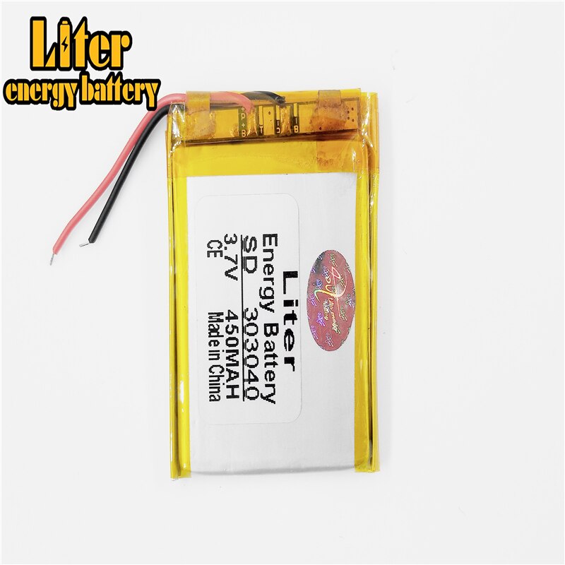 303040 3.7 V Lipo Batterij 450 Mah Voor Li Polymeer Kleine Helikopter, Gps, MP3,MP4, Gereedschap