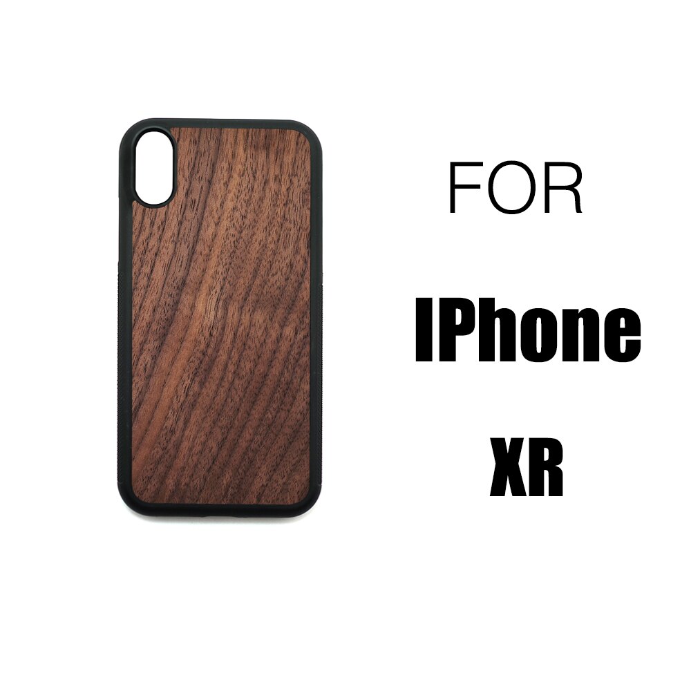 Coque en bois naturel 100% pour iphone, compatible modèles 6, 6S, 7, 8, 11pro max, SE2, XR, XSMax: XR