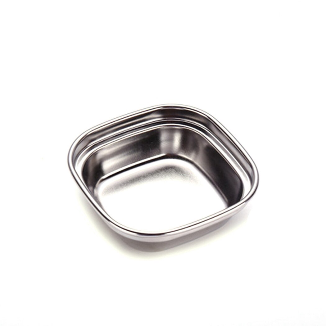 Korean Saucer Stainless Steel Sauce Dish Seasoning Dish Dipping Bowl For Sauce/salt/vinegar Tableware Kitchen Tools