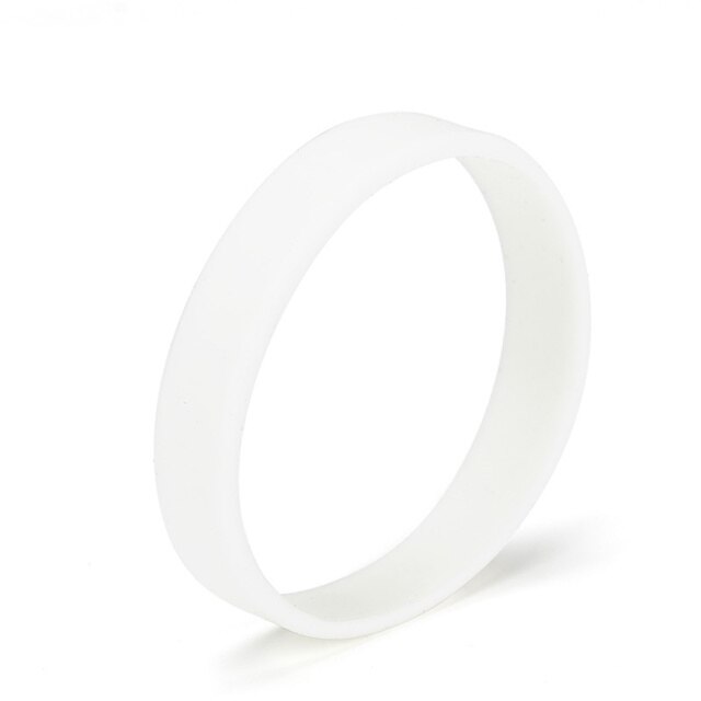 50pcs Glow in the Dark Power Silicone Bracelets Luminous Hologram Rubber wristband Men Women Teens Friendship Bangle: white / teen 180x12x2 mm