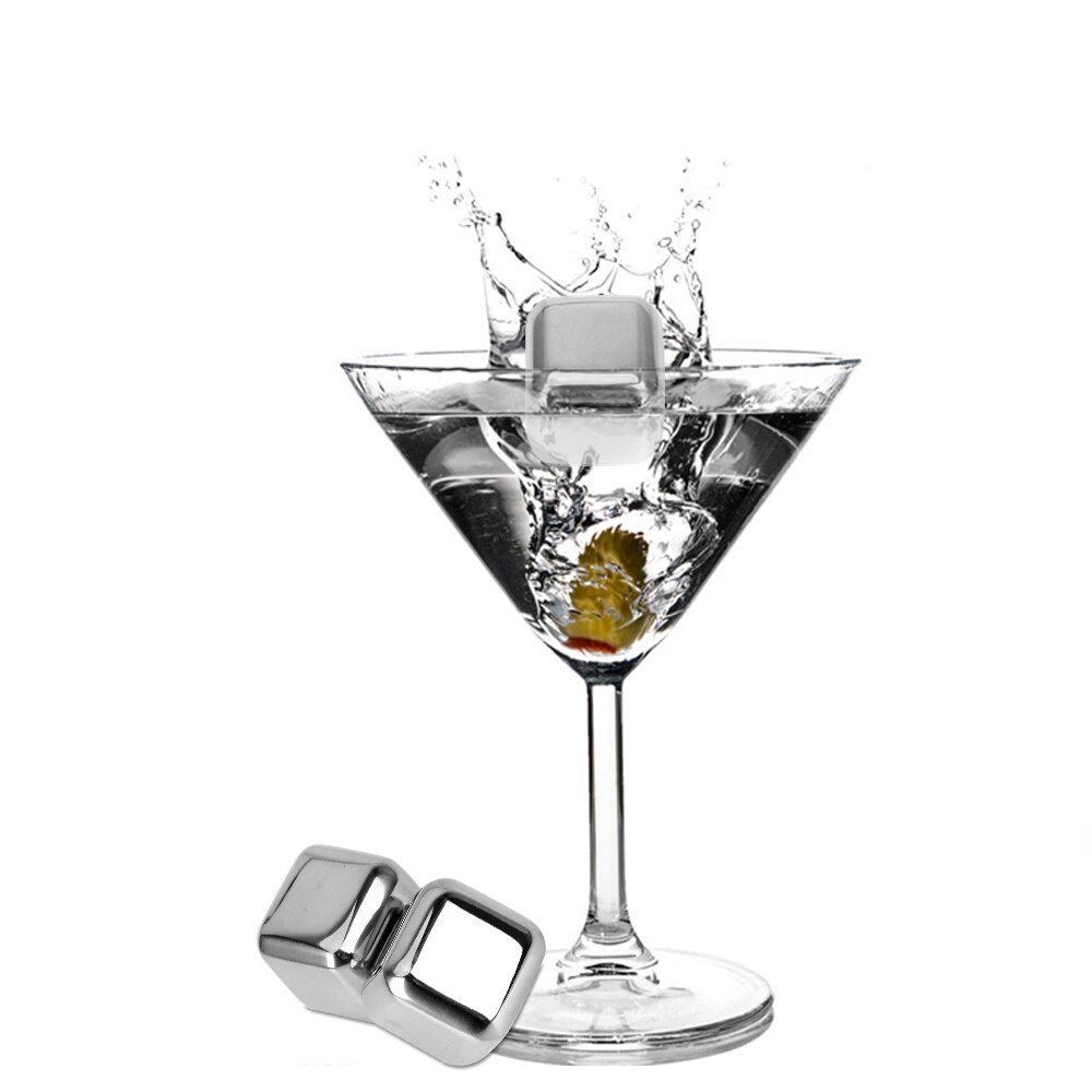 HILIFE Rvs Ice Cubes Bier Drinken Quick Bevroren Ijs Steen Herbruikbare Chilling Stones voor Whiskey Wijn Rode Wijn Koelers