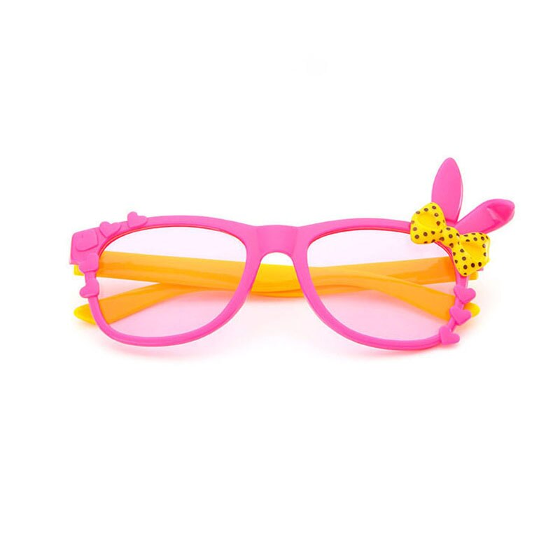 Gafas de sol con orejas de conejo para niños y niñas, anteojos de sol bonitos para niños de 2 a 8 años: Rojo rosado
