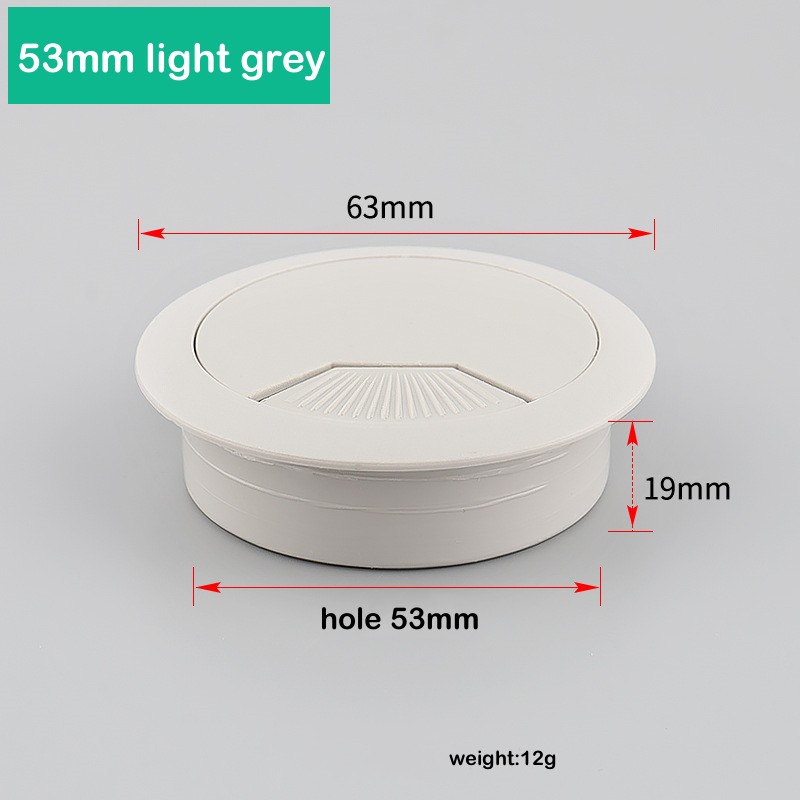 1PC Bureau Tafel Plastic Kabel Gat Cover 60/80mm PC Computer Bureau Ronde Draad Netjes Grommet kabel Organizer Kantoormeubilair: Rood