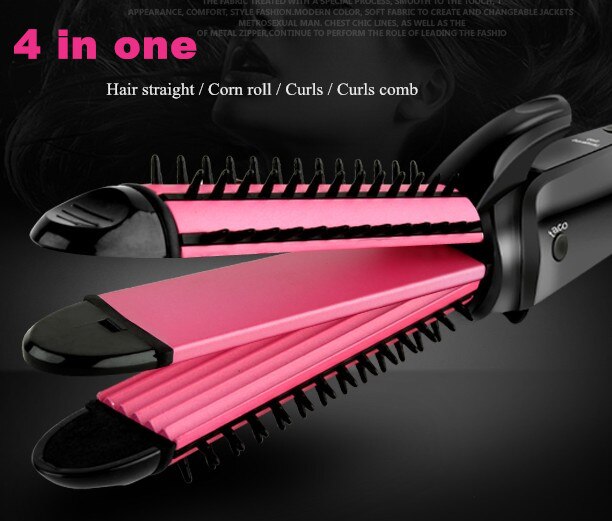 3 in 1 Styling Tool hair curler Multi Straightener Hair Curling Iron Brish Hair Styler Wavy Roller magic curler