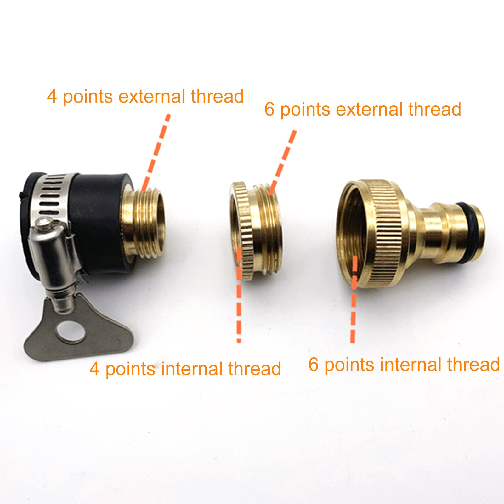 Brass Hose Connector Garden Hose Coupler Quick Connect Fitting Suitable for connecting 15mm to 23mm