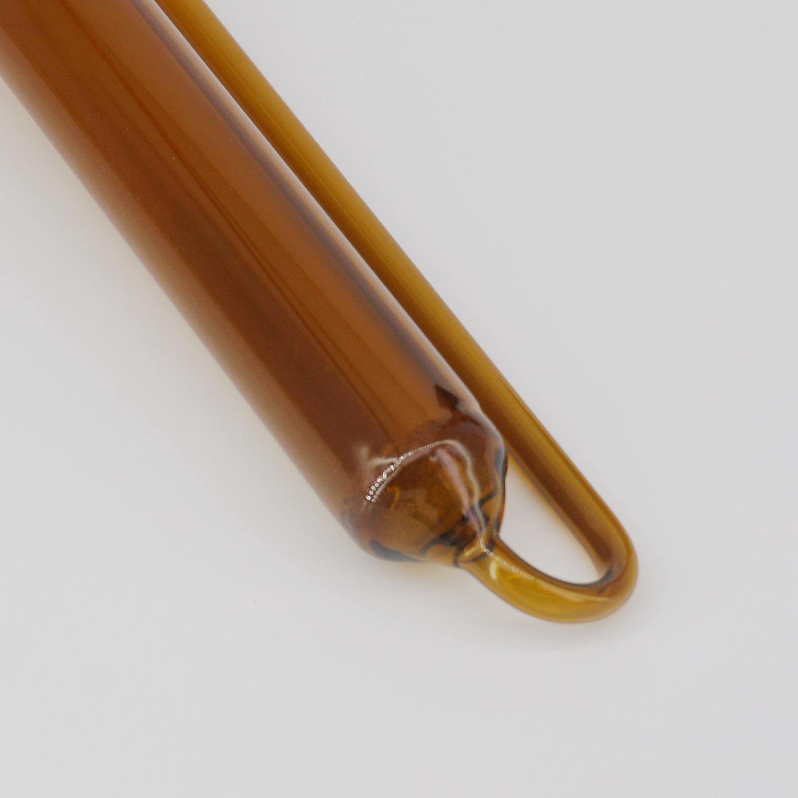 75ml Lab Brown Glass Porous Absorbing Tube U-shape Gas Sampling Bottle Glassware