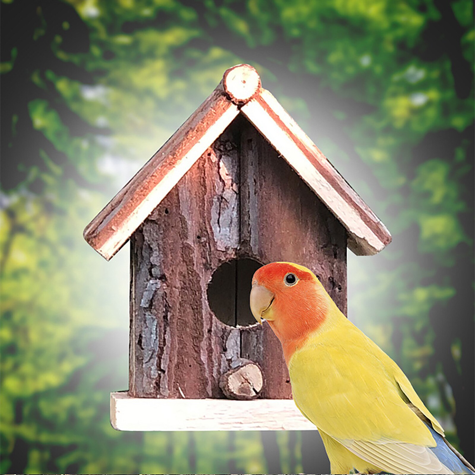 Valley Birdhouse Wooden Hanging Outdoor Rustic Bird House Home Garden Decor Hanging Diy craft bird house