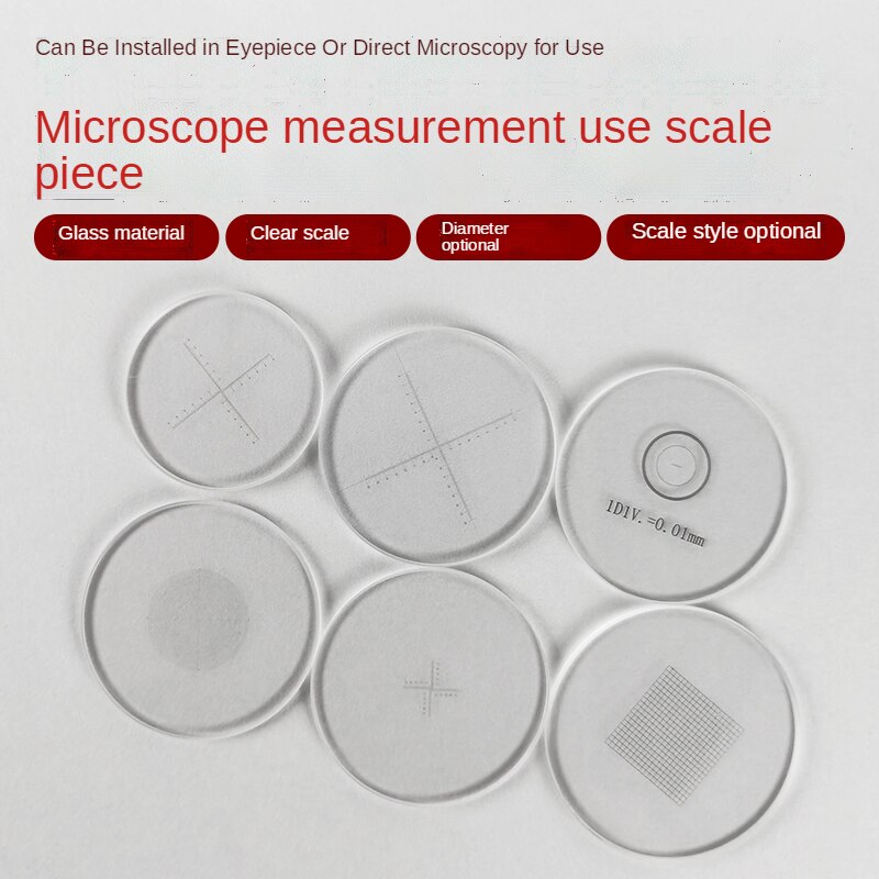 Microscope micrometer calibration sheet Scale measuring rule 0.05mm calibration glass sheet 0.1mm calibration reticle