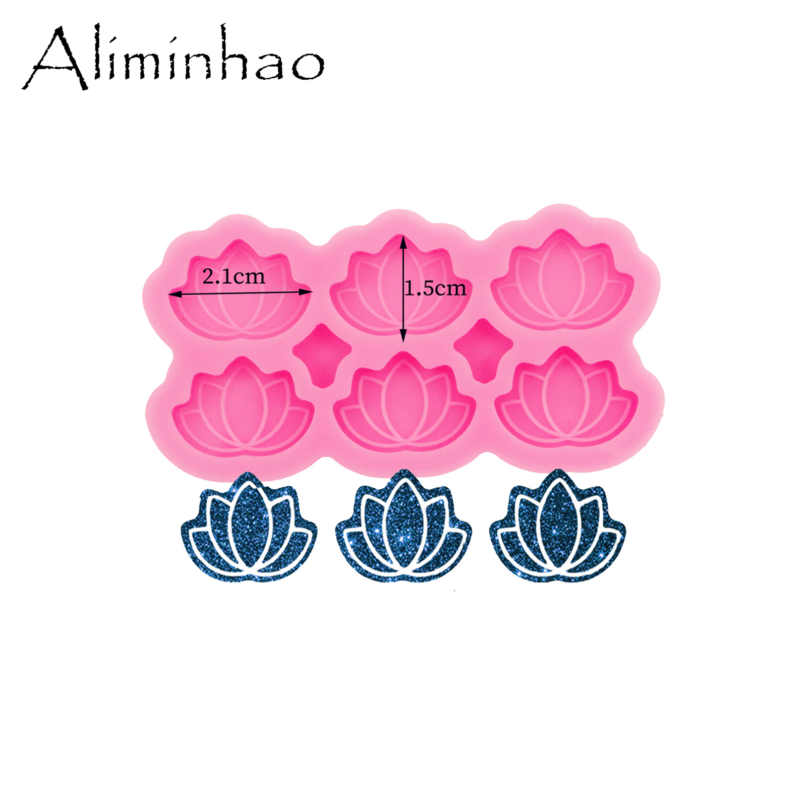 Dy1411 Glanzende Mini Schelp/Dinosaurus/Lotus/Schildpad Oorbellen Noppen Siliconen Hars Mal, Maan Cirkel Ambachten Kunst Diy Chocoladevorm: Army Green