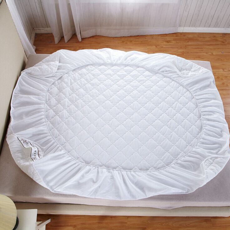 1 stk blød quiltet elastisk madrasbeskyttelsespude eller kaldet hvidt hotelmadrasdæksel med indvendig softfilling