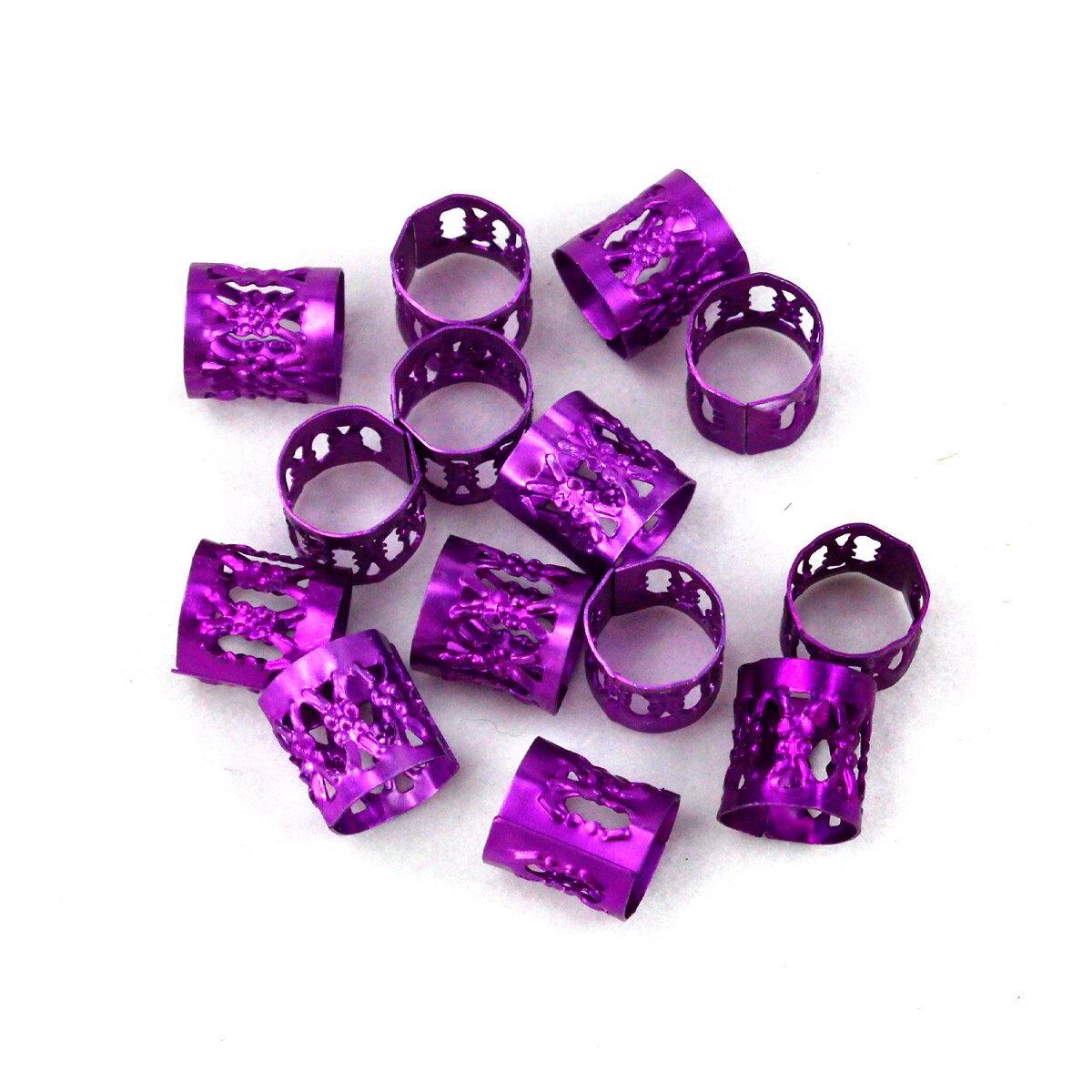 Tresses au Crochet couleur 7mm, perles rondes en acrylique pour tresses, bijoux de verrouillage pour enfants, filles et femmes, bricolage pièces/paquet: 006