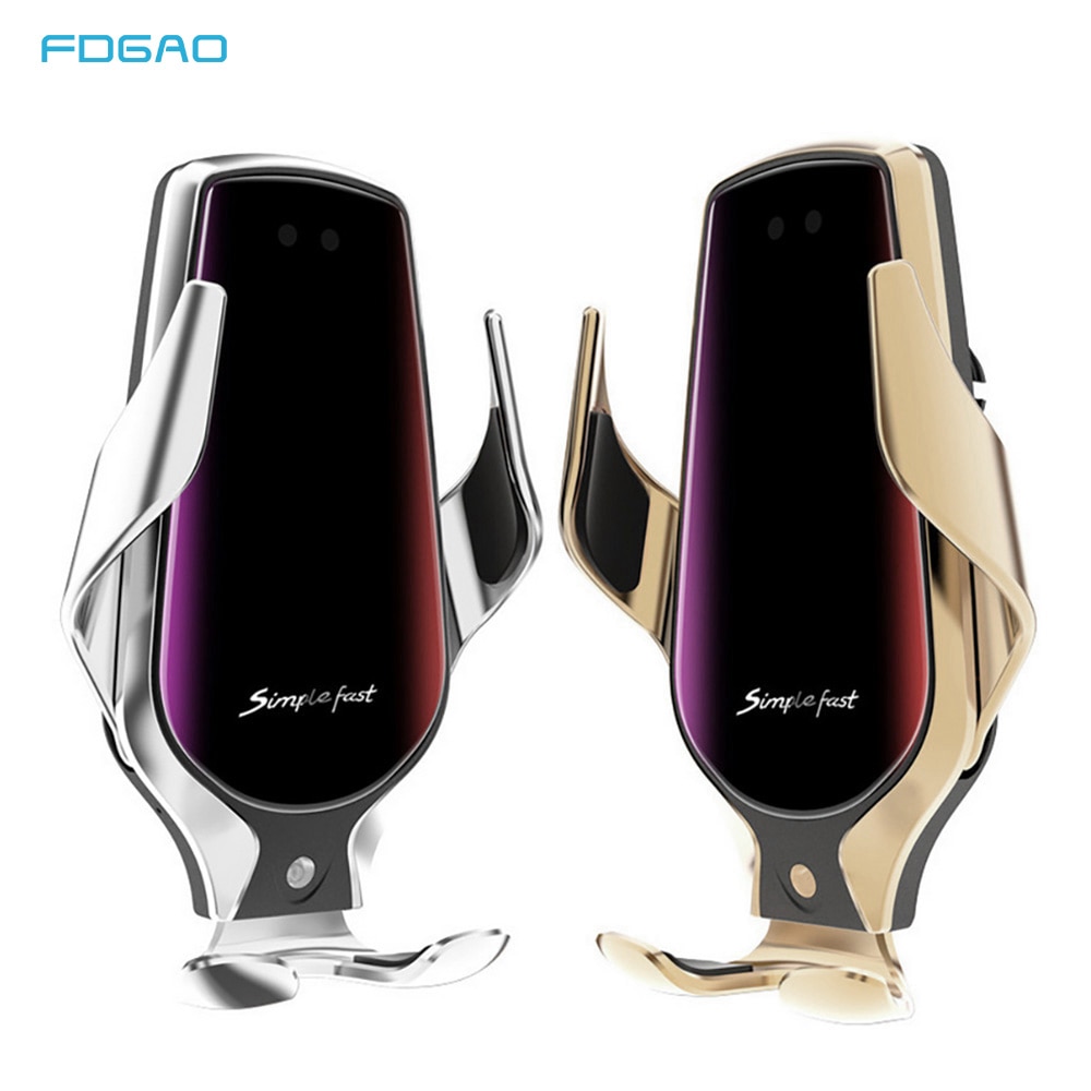 Aperto automático carregador de carro sem fio para iphone 11x8 xr xs 10 w qi carregamento rápido respiradouro ar suporte do telefone para samsung s20 s10