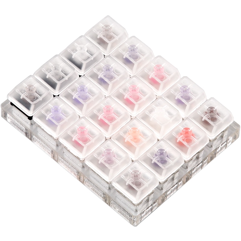 clicky linear tactile switch tester cherry zealio gateron box switch tester with transparent keycap