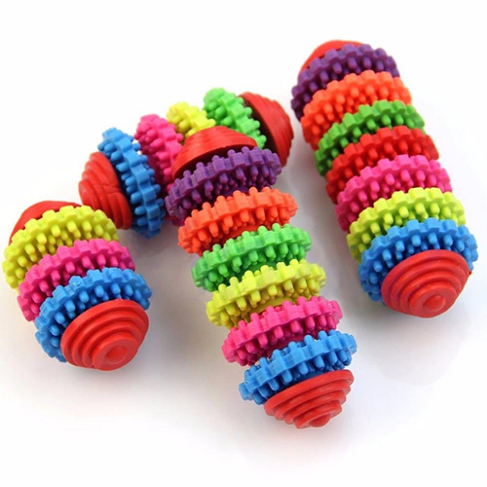 Juguete de goma duradero para mascotas, dentición Dental colorida, dientes saludables, encías, productos para mascotas, Color aleatorio