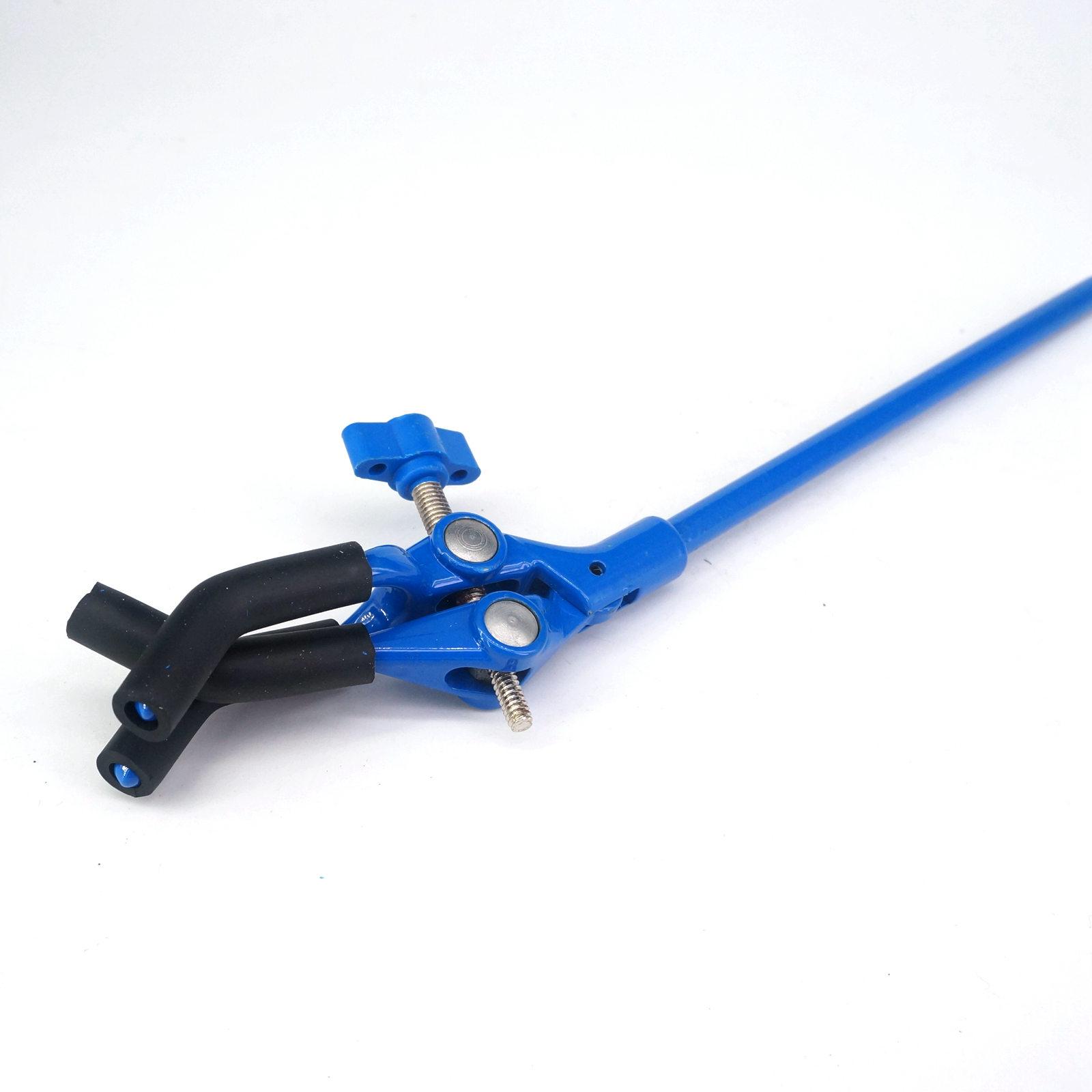 Jaw 60mm 3 Prongs Buret Zinc-Aluminum Alloy Clamp Lab Stand Tube Holder Large