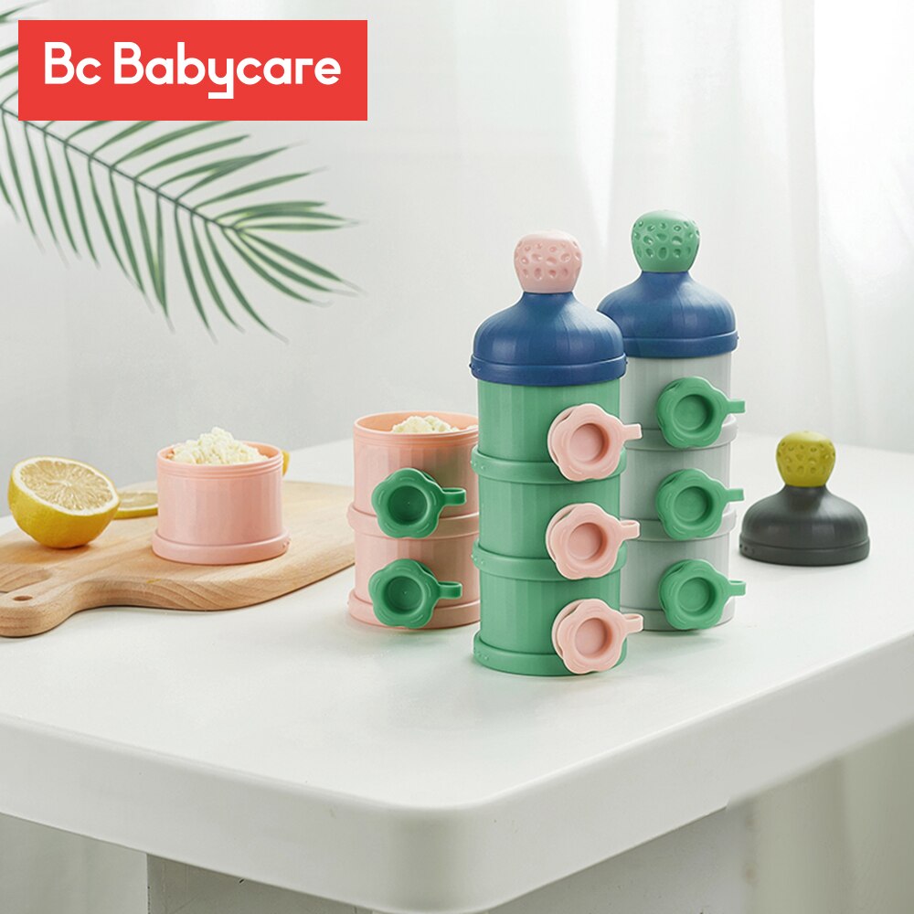 Bc babycare free splicing baby mjölkpulver formel dispenser stapelbar småbarn mjölkpulver formel behållare snacks förvaring