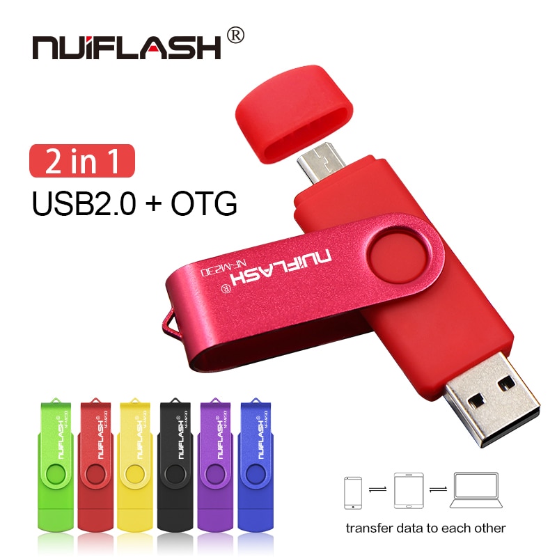 OTG USB Flash Drive cle usb 2,0 32G pen drive doble aplicación Micro USB 16G 32G 128G de dispositivos de almacenamiento de disco en clave