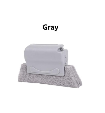 Window Groove Cleaning Brush Magic Window cleaning brush Window Groove Cleaning Cloth Window Slot Brush: Gray