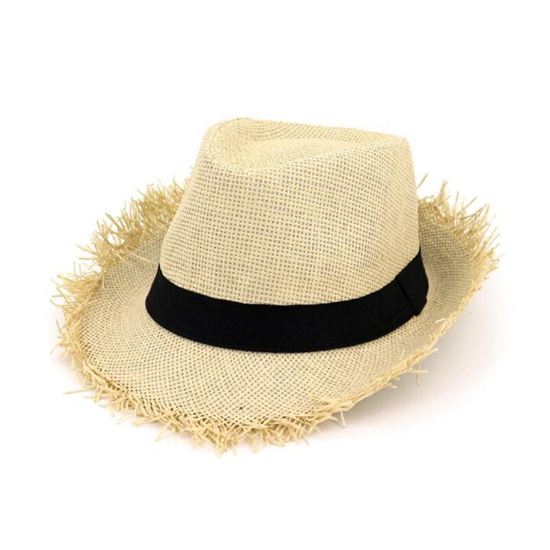 Strå solhat mænd panama kasketter sommer stil solhat strand klassiske mandlige hatte og kasketter  h5