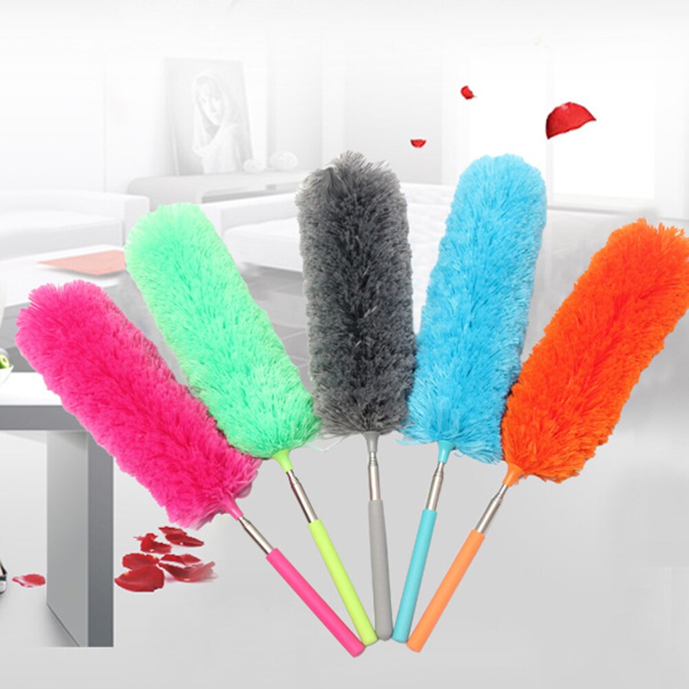 Telescopic Extendable Microfiber Duster Dusting Brush Desk Car Cleaning Tool